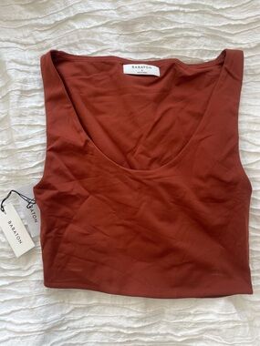 Aritzia Babaton Burnt Orange Scoop Neck Tank